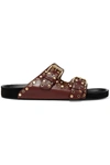 ISABEL MARANT LENNYO STUDDED LEATHER SLIDES