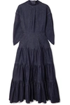 CHLOÉ TIERED DENIM MIDI DRESS