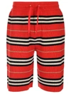 BURBERRY BURBERRY STRIPED DRAWCORD SHORTS