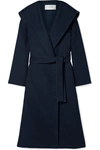 THE ROW RIONA OVERSIZED HOODED BELTED COTTON AND WOOL-BLEND COAT