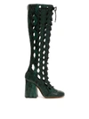 MARNI PYTHON PRINT BOOTS WITH CUT-OUTS,10987622