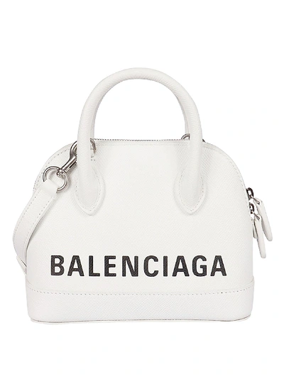 Balenciaga Ville Top Shoulder Bag In White & Black