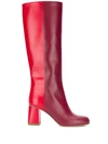 RED VALENTINO RED VALENTINO RED(V) AVIRED DUAL-TONE BOOTS - 红色
