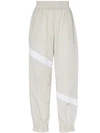 GANNI STRIPED FLARED CUFF TRACK PANTS