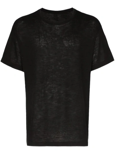 The Elder Statesman Klassisches T-shirt In Black