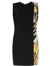 VERSACE VERSACE BAROCCO PRINT SHIFT DRESS - BLACK