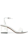 GIVENCHY GIVENCHY G HEEL SANDALS - 白色