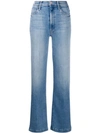 MOTHER SLIT BOOTCUT JEANS