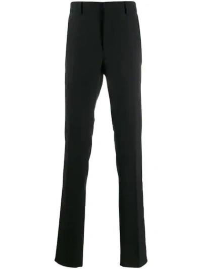 Fendi Floral Jacquard Tailored Trousers In Black