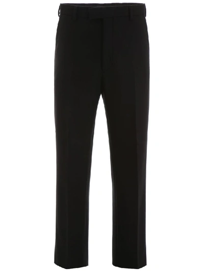 Prada Woolcloth Trousers In Nero (black)