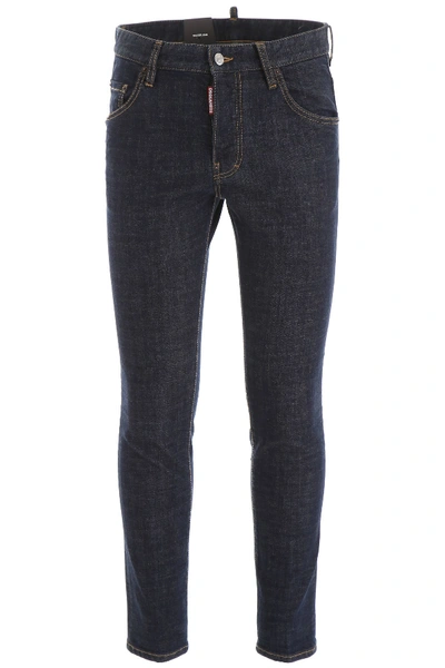 Dsquared2 Dark Wash Skater Jeans In Blue (blue)