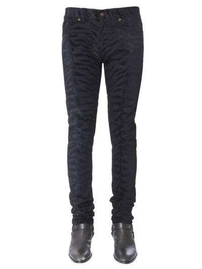 Saint Laurent Skinny Fit Jeans In Black