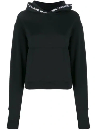 Karl Lagerfeld Women's Sweatshirt Hood Hoodie In Black