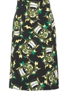 PRADA PRINTED POPLIN SKIRT