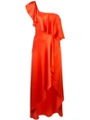 Alexis Austyn Silk One Shoulder Dress In Red