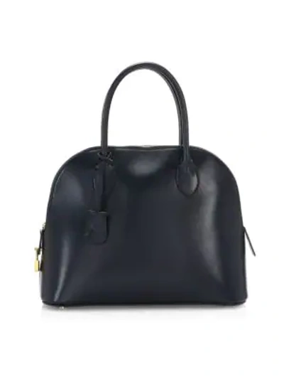 The Row Women's Lady Leather Bag In Navy