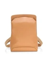 The Row Moulded Leather Backpack In Dark Salmon