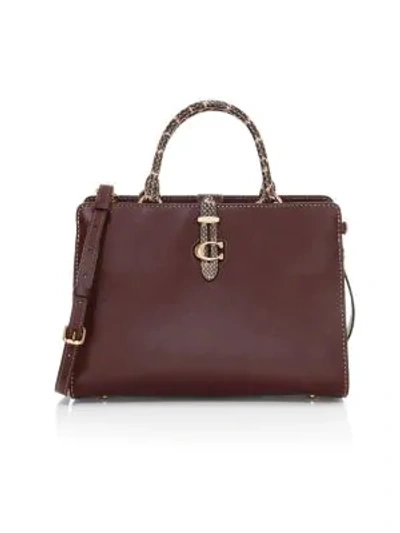 Coach Serra Colorblock Leather Satchel In Black ModeSens