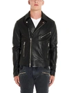 BALMAIN BALMAIN ZIPPED LEATHER BIKER JACKET