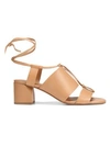 VINCE Dunaway Ankle-Wrap Leather Sandals