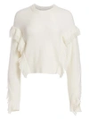 3.1 PHILLIP LIM / フィリップ リム WOMEN'S FRINGE-TRIM CREWNECK SWEATER,0400011318018