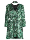 ALICE AND OLIVIA Rita Blouson Sleeve Print Dress