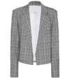Tibi James Check Pattern Blazer In Black