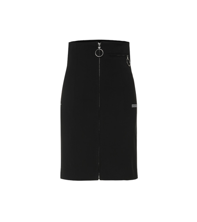 Off-white High Waist Skirt In Black Viscose