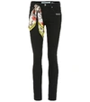 OFF-WHITE MID-RISE SKINNY JEANS,P00406256