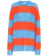 ACNE STUDIOS OVERSIZED STRIPED SWEATER,P00409446