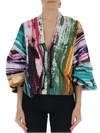 ISSEY MIYAKE ISSEY MIYAKE ABSTRACT PRINT BLOUSE