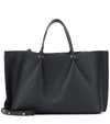 VALENTINO GARAVANI VLOGO ESCAPE MEDIUM LEATHER SHOPPER,P00398411