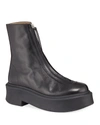 The Row Zipped Ankle Boots In Black