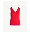 TED BAKER COLOUR BLOCK STRETCH-KNIT TOP