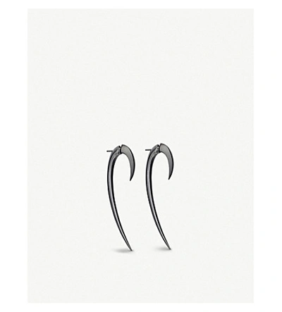 Shaun Leane Hook Earrings In Silver Black Rhodium