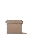 Valextra B-tracollina Leather Shoulder Bag In Oyster