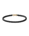 David Yurman Stainless Steel Bel Aire Chain Bracelet With 14k Yellow Gold Accent In Black