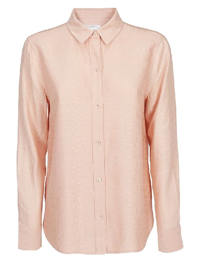 Equipment Leema Light Pink Leopard-print Jacquard Shirt In Rose Cloud