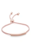 Monica Vinader Linear Friendship Bracelet In Rose Gold/ Ballet Pink