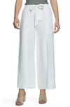 1.state Tie Front Split Seam Wide Leg Pants In Ultra White