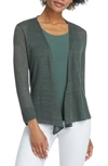 Nic + Zoe 4-way Lightweight Cardigan In Urban Green