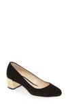 JIMMY CHOO JESSIE SUEDE BLOCK HEEL PUMP,J000112185