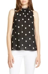 REBECCA TAYLOR DOT EMBROIDERED SLEEVELESS TOP,419237T417