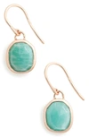 Monica Vinader Siren Semiprecious Stone Drop Earrings In Green