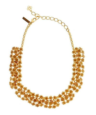 Oscar De La Renta Gold-tone Runway Mini Flower Necklace