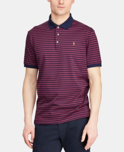 Polo Ralph Lauren Men's Classic Fit Soft-touch Striped Polo Shirt In French Navy/ Classic