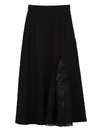 GIVENCHY LACE INSERTS KNIT SKIRT,10988430