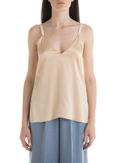 Forte Forte Spaghetti Strap Slip Top In Vaniglia