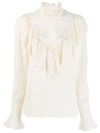 See By Chloé Neo-victorian Ruffled Blouse In Neutrals