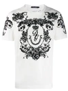 DOLCE & GABBANA FLOCKED DG FLORAL PRINT T-SHIRT